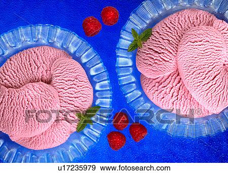 Stock Photo - Raspberry ice cream. Fotosearch