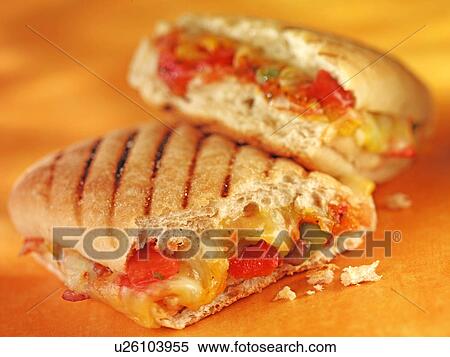 Roasted Vegetable Panini View Large Photo Image Stock Photography - Roasted Vegetable Panini. Fotosearch