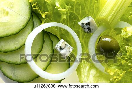 Stock Photo - Salad with stilton. Fotosearch