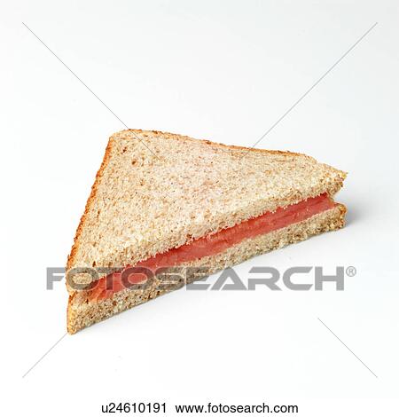 Salmon sandwich on brown bread View Large Photo Image Stock Image - Salmon sandwich on brown bread. Fotosearch