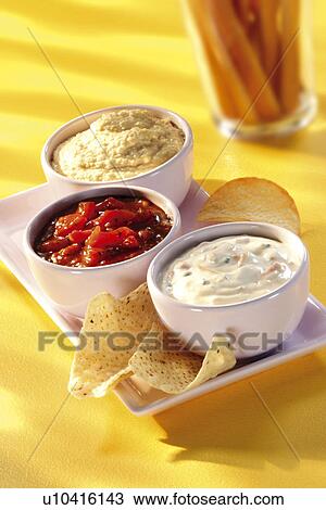 Savoury dips View Large Photo Image Stock Image - Savoury dips. Fotosearch
