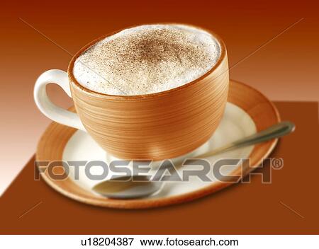 Single cappuccino View Large Photo Image Stock Photo - Single cappuccino. Fotosearch