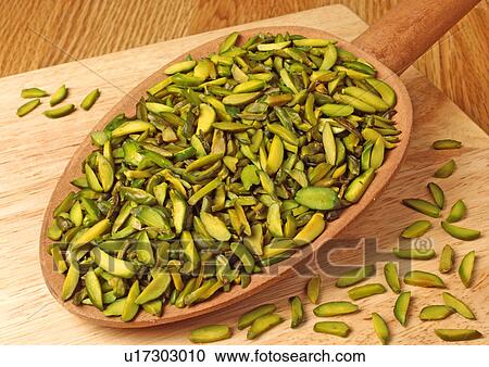 Stock Image - Sliced Pistachio Nuts. Fotosearch