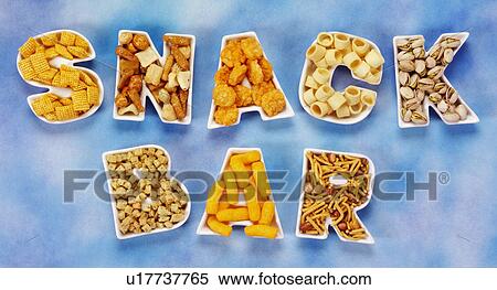Stock Photography - Snack Bar on Blue - Non Exclusive. Fotosearch