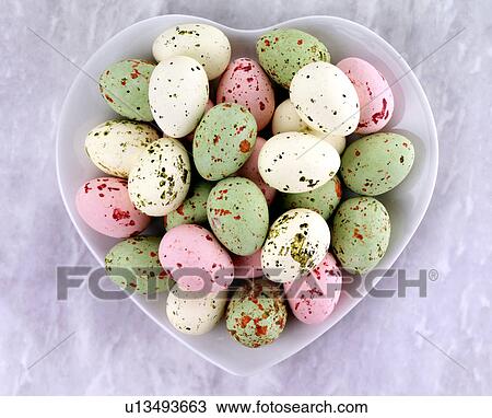 Speckled Easter Eggs in Heart Shaped Dish - Non Exclusive View Large Photo Image Stock Image - Speckled Easter Eggs in Heart Shaped Dish - Non Exclusive. Fotosearch