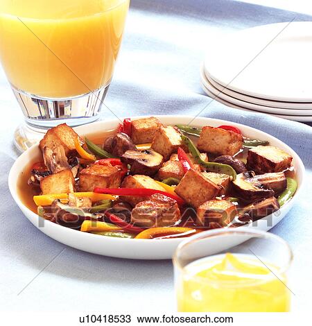 Tofu stir fry View Large Photo Image Stock Image - Tofu stir fry. Fotosearch