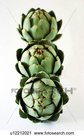 Trio of Artichokes View Large Photo Image Stock Image - Trio of Artichokes. Fotosearch