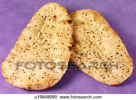 Stock Image - Two Naan Breads - Non Exclusive. Fotosearch