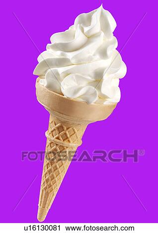Vanilla Ice Cream Cone on Purple - Non Exclusive View Large Photo Image Stock Image - Vanilla Ice Cream Cone on Purple - Non Exclusive. Fotosearch