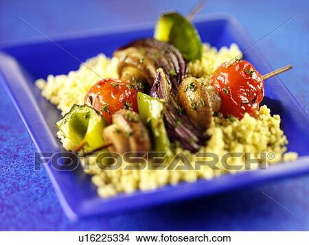 Vegetarian Kebabs - Non Exclusive View Large Photo Image Picture - Vegetarian Kebabs - Non Exclusive. Fotosearch