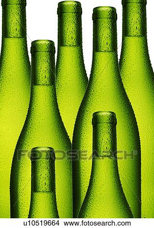 Picture - White Wine Bottles - Non Exclusive. Fotosearch