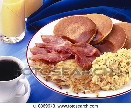 Stock Image - American Style Breakfast - Non Exclusive. Fotosearch