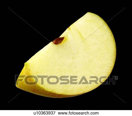 apple slice on black View Large Photo Image Stock Photo - apple slice on black. Fotosearch