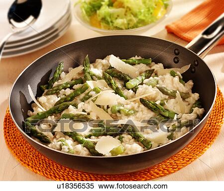 Stock Photography - Asparagus Risotto - Non Exclusive. Fotosearch
