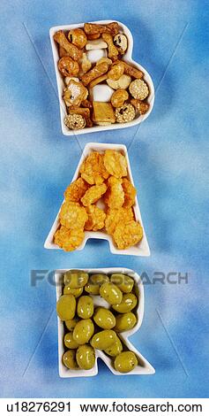 Bar Snacks on Blue - Non Exclusive View Large Photo Image Stock Image - Bar Snacks on Blue - Non Exclusive. Fotosearch