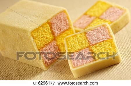 Stock Photo - Battenberg Cake - Non Exclusive. Fotosearch