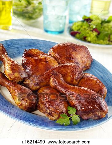 Stock Photo - BBQ Chicken Drumsticks - Non Exclusive. Fotosearch