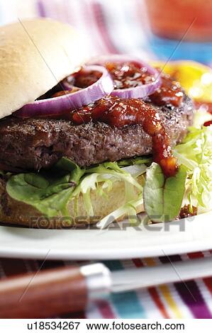 Stock Photo - Beefburger. Fotosearch