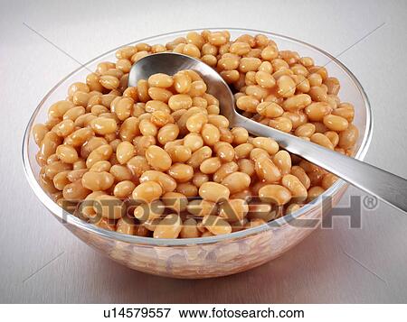 Stock Photo - Bowl of Baked Beans - Non Exclusive. Fotosearch