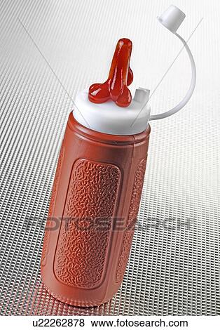 Stock Photo - Brown Sauce Bottle - Non Exclusive. Fotosearch