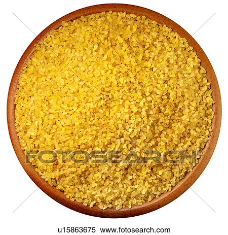 Stock Photography - Bulgur Wheat on White - Non Exclusive. Fotosearch