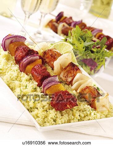 Stock Photograph - Caribbean Kebabs. Fotosearch