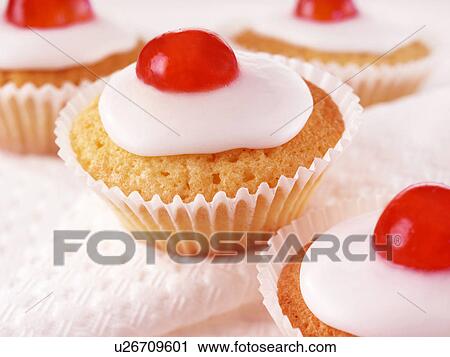 Cherry Cupcakes - Non Exclusive View Large Photo Image Stock Image - Cherry Cupcakes - Non Exclusive. Fotosearch