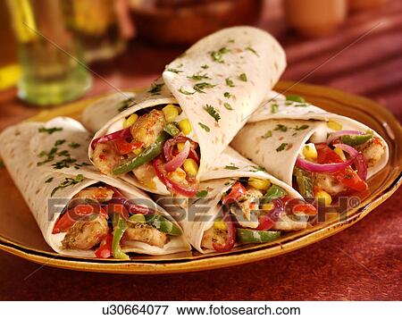 Stock Photo - Chicken Fajitas - Non Exclusive. Fotosearch