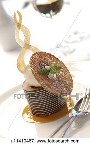 Chocolate mousse View Large Photo Image Stock Photo - Chocolate mousse. Fotosearch