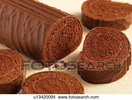 Chocolate Roll - Non Exclusive View Large Photo Image Stock Photography - Chocolate Roll - Non Exclusive. Fotosearch