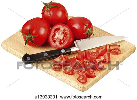 Stock Image - Chopped Tomatoes. Fotosearch