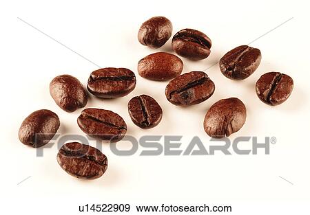 Coffee beans on white View Large Photo Image Stock Photo - Coffee beans on white. Fotosearch