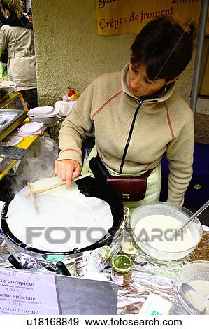 Stock Photo - Cooking a pancake. Fotosearch