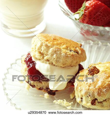 Stock Image - Cream tea. Fotosearch