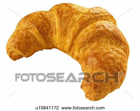 Stock Image - Croissant on White - Non Exclusive. Fotosearch