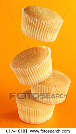 Stock Image - Cup Cakes Stacked - Non Exclusive. Fotosearch