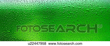 Dew on a green bottle View Large Photo Image Stock Photo - Dew on a green bottle. Fotosearch