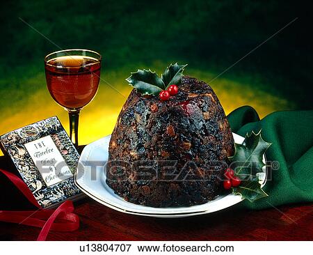 Festive Christmas pudding View Large Photo Image Stock Photo - Festive Christmas pudding. Fotosearch
