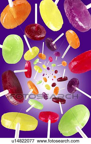 Flying lollipops View Large Photo Image Stock Photo - Flying lollipops. Fotosearch