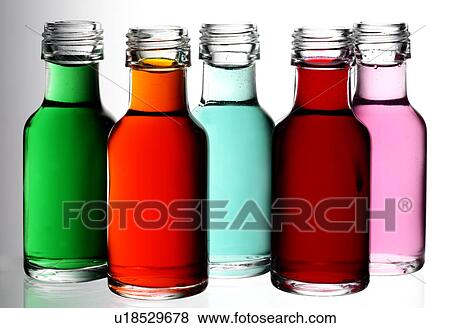 Stock Photo - Food Colouring Bottles - Non Exclusive. Fotosearch