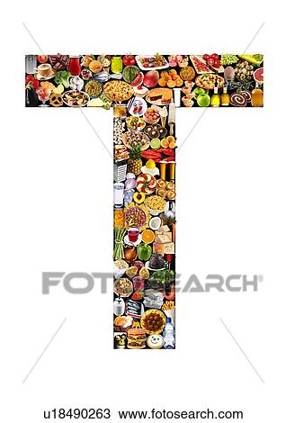 Foodfont Letter t on Black And White - Non Exclusive View Large Photo Image Stock Image - Foodfont Letter t on Black And White - Non Exclusive. Fotosearch