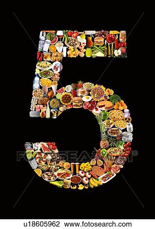Foodfont Number on Black - Non Exclusive View Large Photo Image Stock Image - Foodfont Number on Black - Non Exclusive. Fotosearch