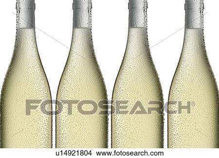 Four White Wine Bottles on White - Non Exclusive View Large Photo Image Picture - Four White Wine Bottles on White - Non Exclusive. Fotosearch