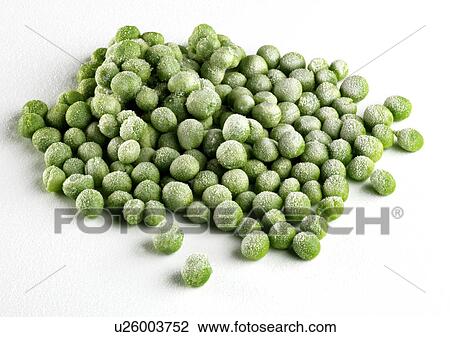 Stock Image - Frozen Peas - Frosty - Non Exclusive. Fotosearch