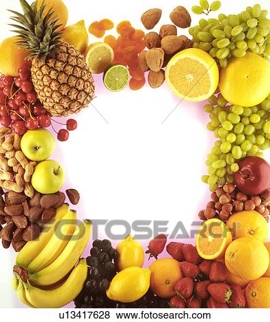 Stock Photo - Fruit and Nut Circle - Non Exclusive. Fotosearch