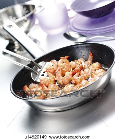 Frying Prawns - Non Exclusive View Large Photo Image Stock Photo - Frying Prawns - Non Exclusive. Fotosearch