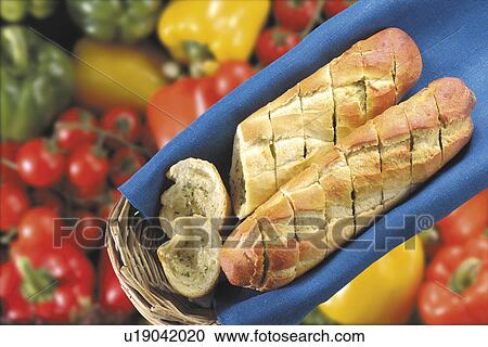Stock Image - garlic bread. Fotosearch
