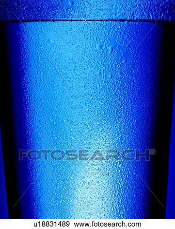 Glass of water, blue View Large Photo Image Stock Photo - Glass of water, blue. Fotosearch