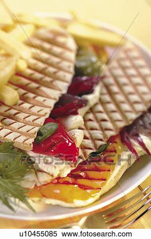 Stock Photography - Goats cheese panini. Fotosearch