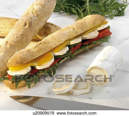 Stock Photo - goats cheese sandwich-crop. Fotosearch